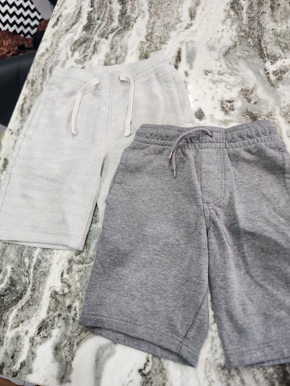 2 Pairs Of Goodfellow & Co Gray and Light Gray Men's Drawstring Shorts